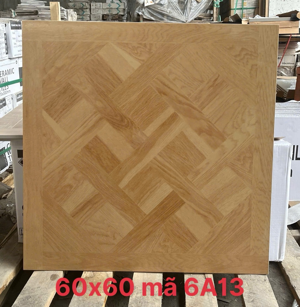 Gạch giả gỗ 600x600mm xương đá nhập khẩu mã GG6A12