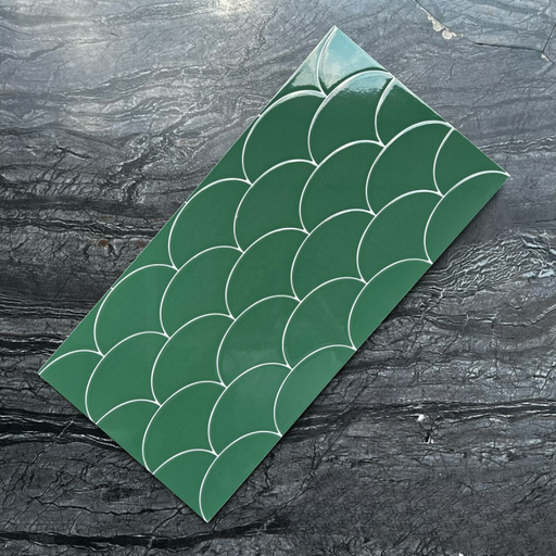 [6519] Gạch 30x60 trang trí vảy cá Xanh 6519