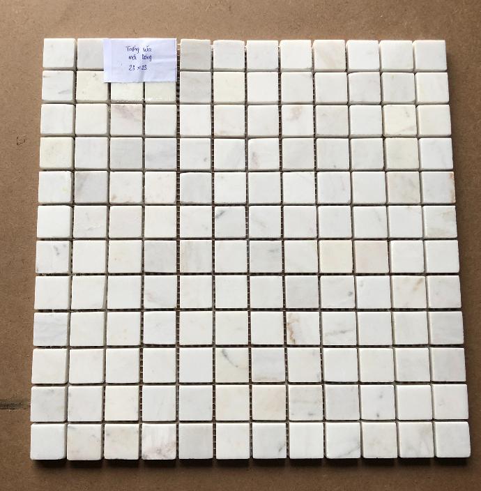 Đá mosaic trắng sữa 23*23mm LUX-23PV001