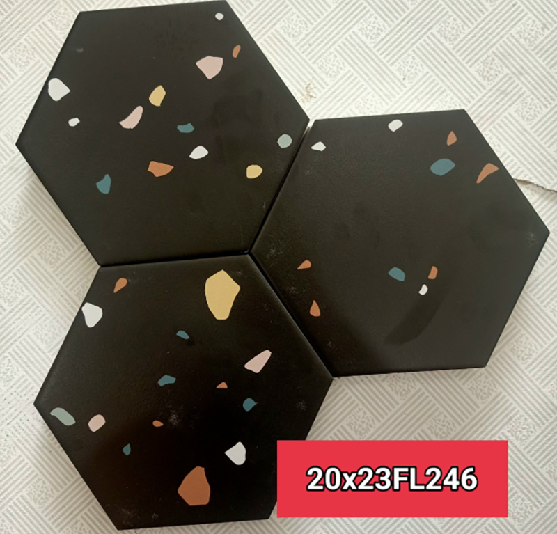 Gạch lục giác Terrazzo 200x230x115mm FL246