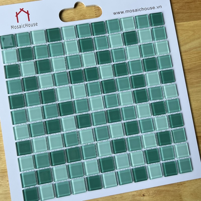 Gạch mosaic thủy tinh trộn màu 48x48mm MH 2533