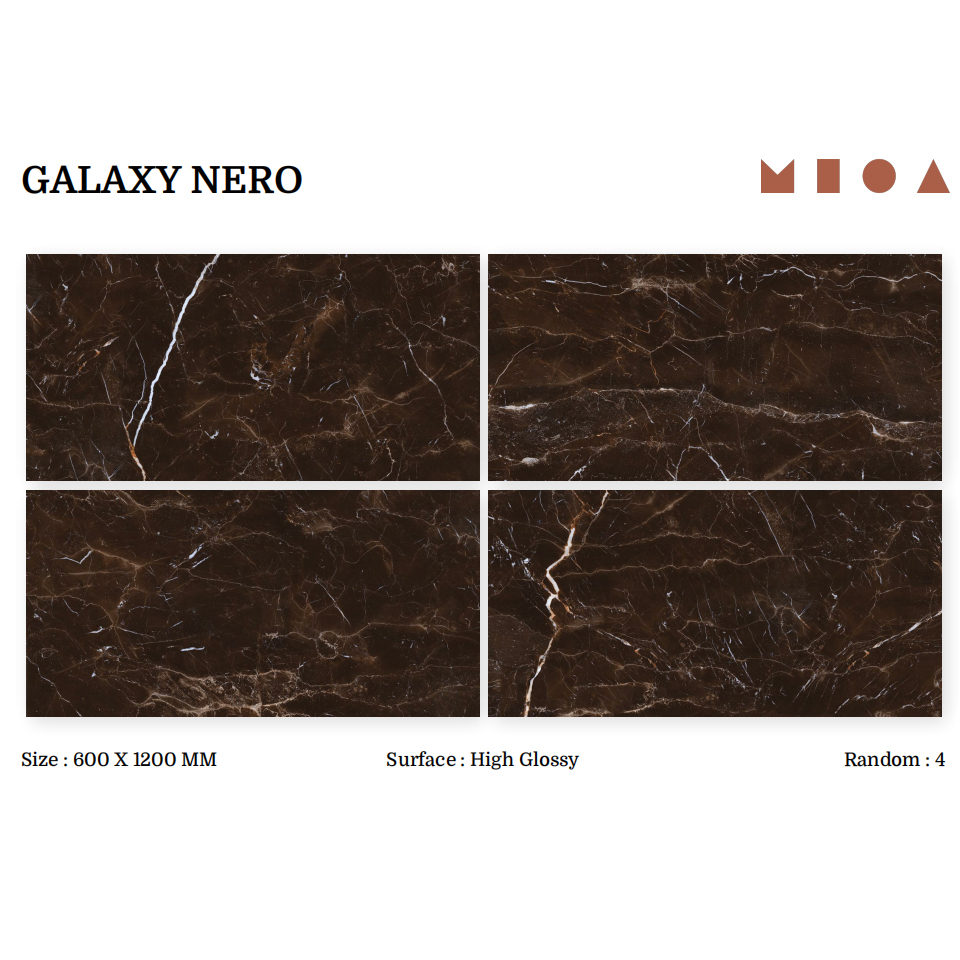 Gạch ốp lát Ấn Độ 600x1200mm GALAXY NERO