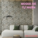 Đá mosaic dăm kết chíp vuông bóng 23PV006