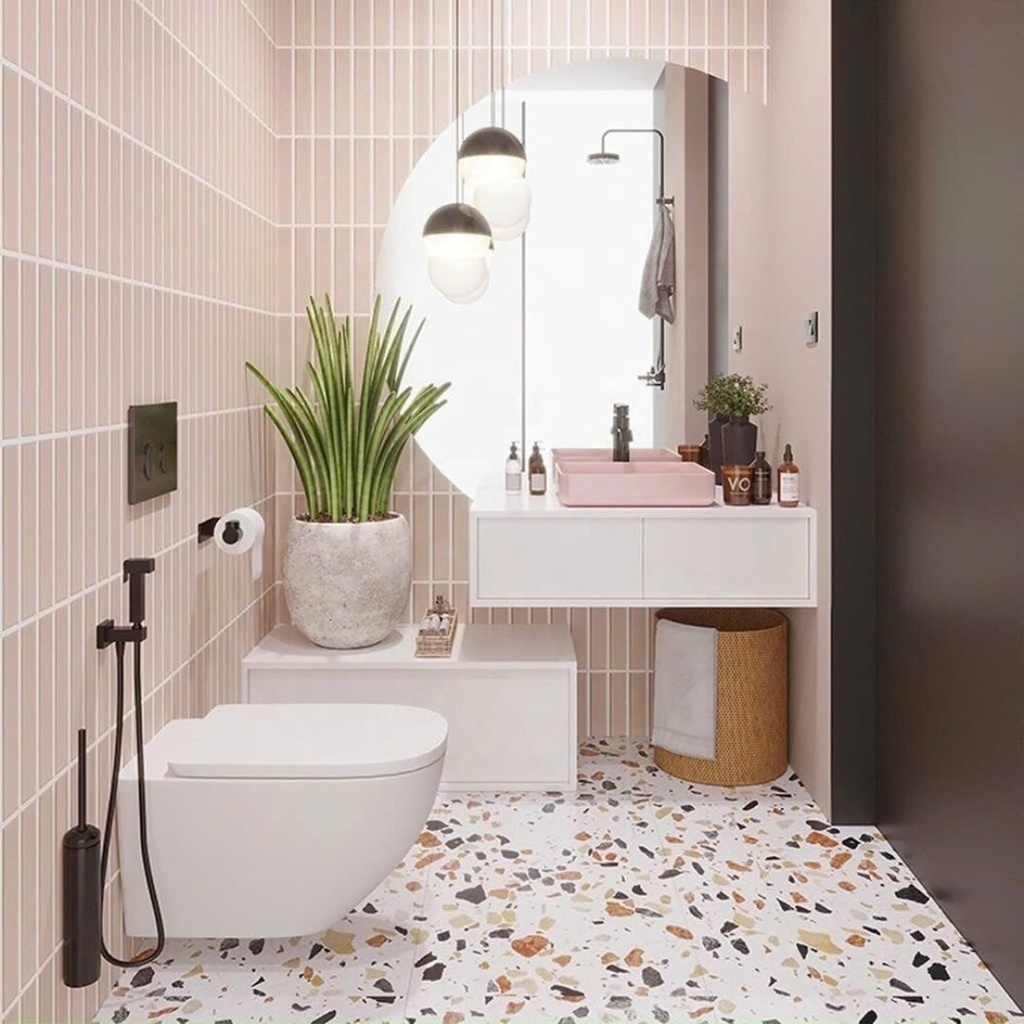 Gạch Mosaic que hồng DS302