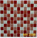 Gạch Mosaic thủy tinh 25x25x4mm mã MH 2588