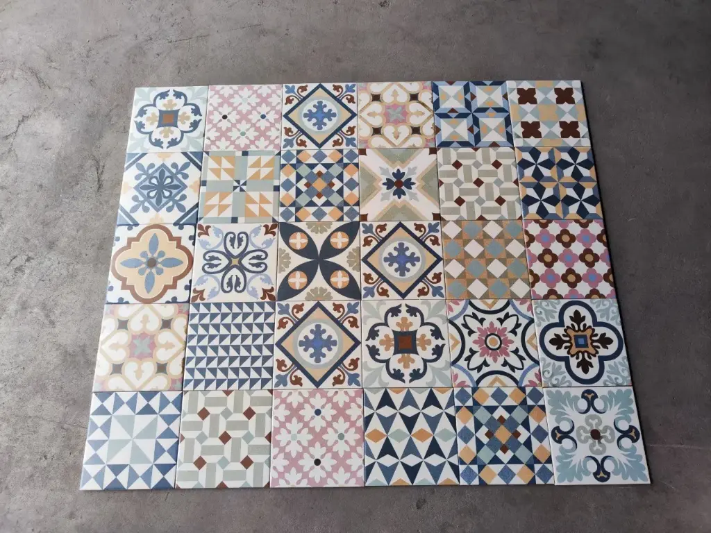 [DSC-DC22] Gạch bông TQ Mix, KT 200x200 mm, Xương Porcelain mặt mờ mã DC22,1h/1,2m/30v