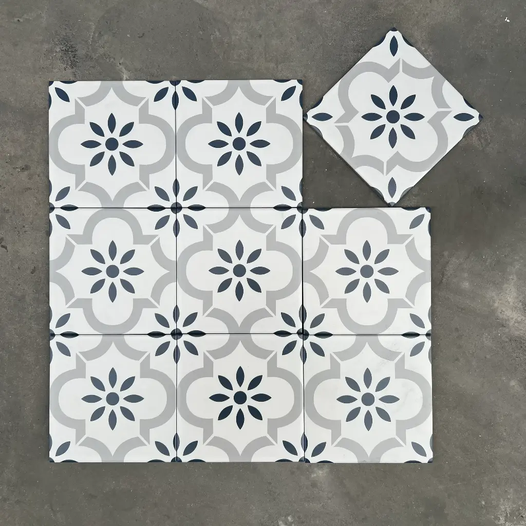 [DSC-GB_20140] Gạch bông TQ, KT 200x200 mm, Xương Porcelain mặt mờ mã 20140 (GB20140),1h/1m/25v