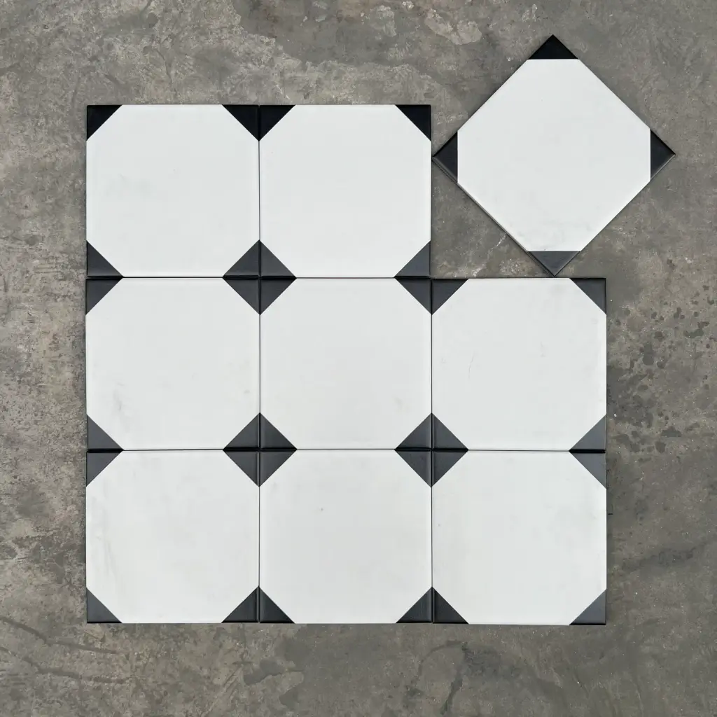 Gạch bông TQ, KT 200x200 mm, Xương Porcelain mặt mờ mã F2118/MHB112