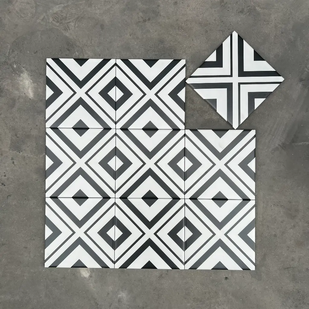 [DSC-GB_F2089] Gạch bông TQ, KT 200x200 mm, Xương Porcelain mặt mờ mã GB_F2089 (F2089T)