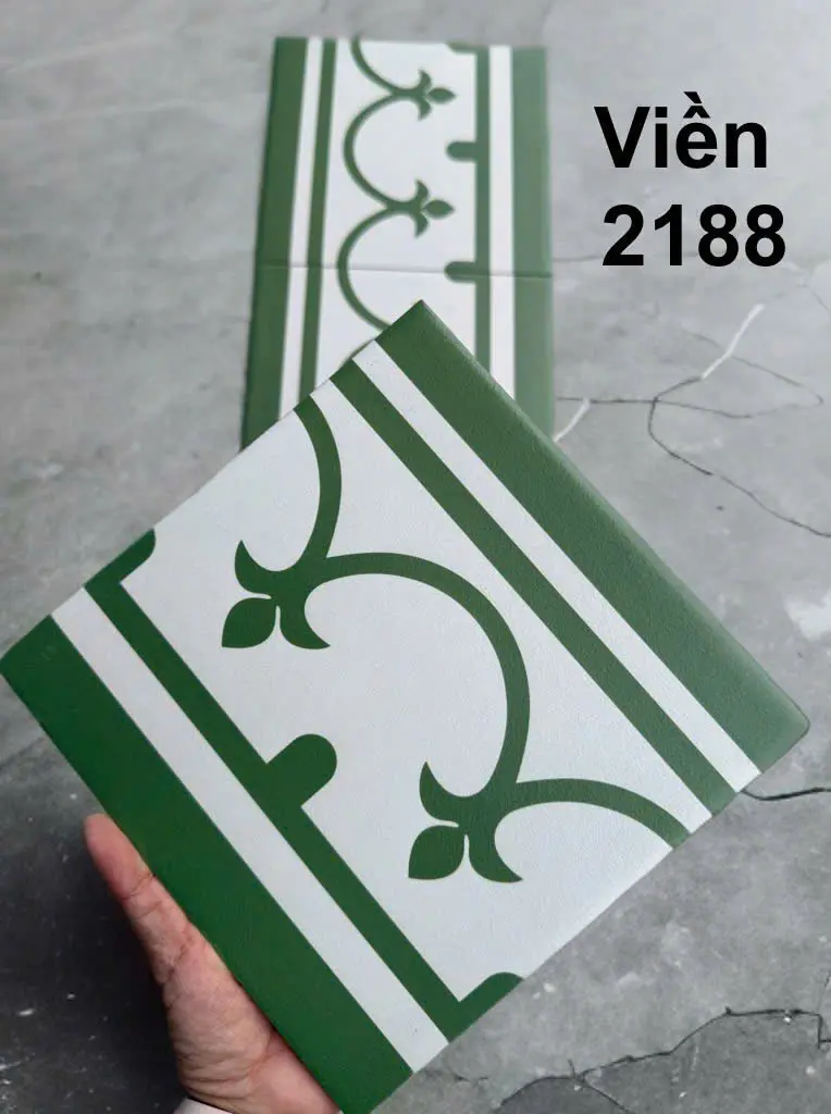 Gạch Bông Viền xanh 2180V KT 200x200 mmcm
