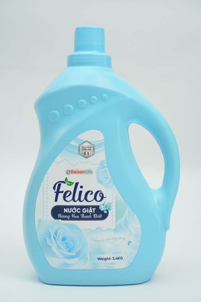 Nước giặt  Felico hương hoa thanh khiết 3.4kg - Xanh