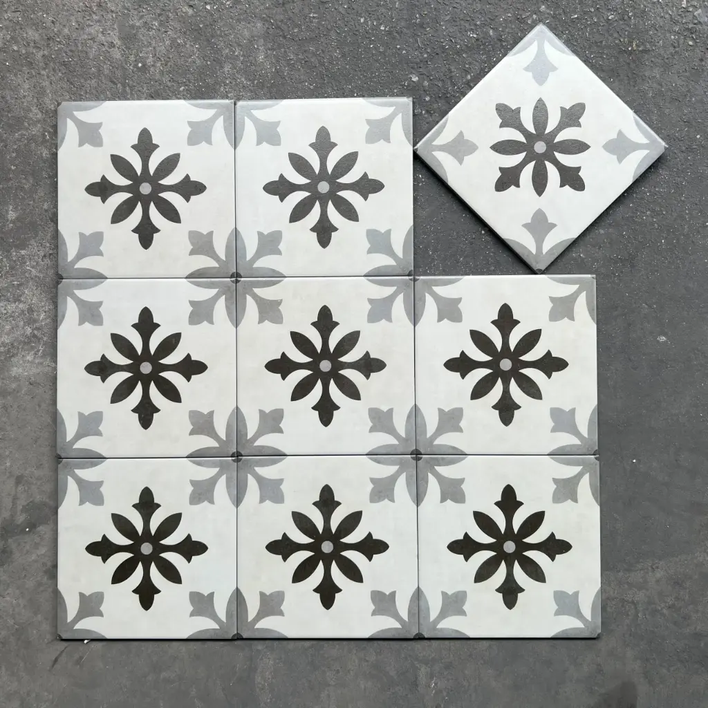 Gạch bông TQ, KT 200x200 mm, Xương Porcelain mặt mờ mã DS2903