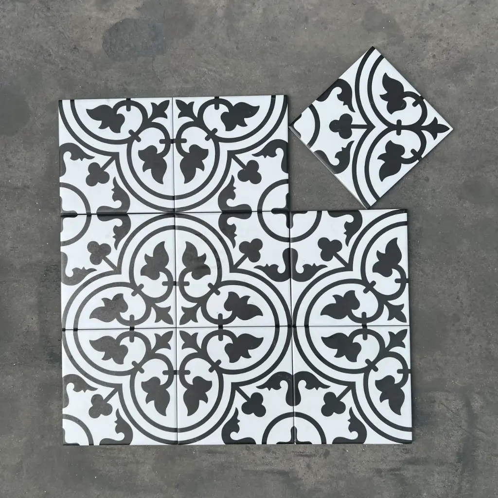 [DSC-GB_DC222] Gạch bông TQ, KT 200x200 mm, Xương Porcelain mặt mờ mã GB_DC222 (DC222)