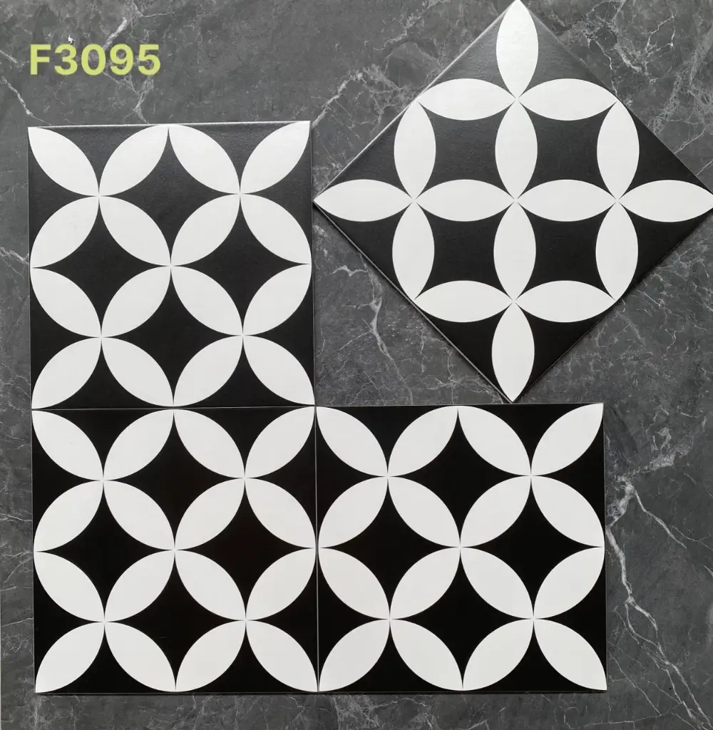 Gạch bông TQ, KT 300x300 mm, Xương Porcelain mặt mờ mã F30095 (1h/1.26m/14v)