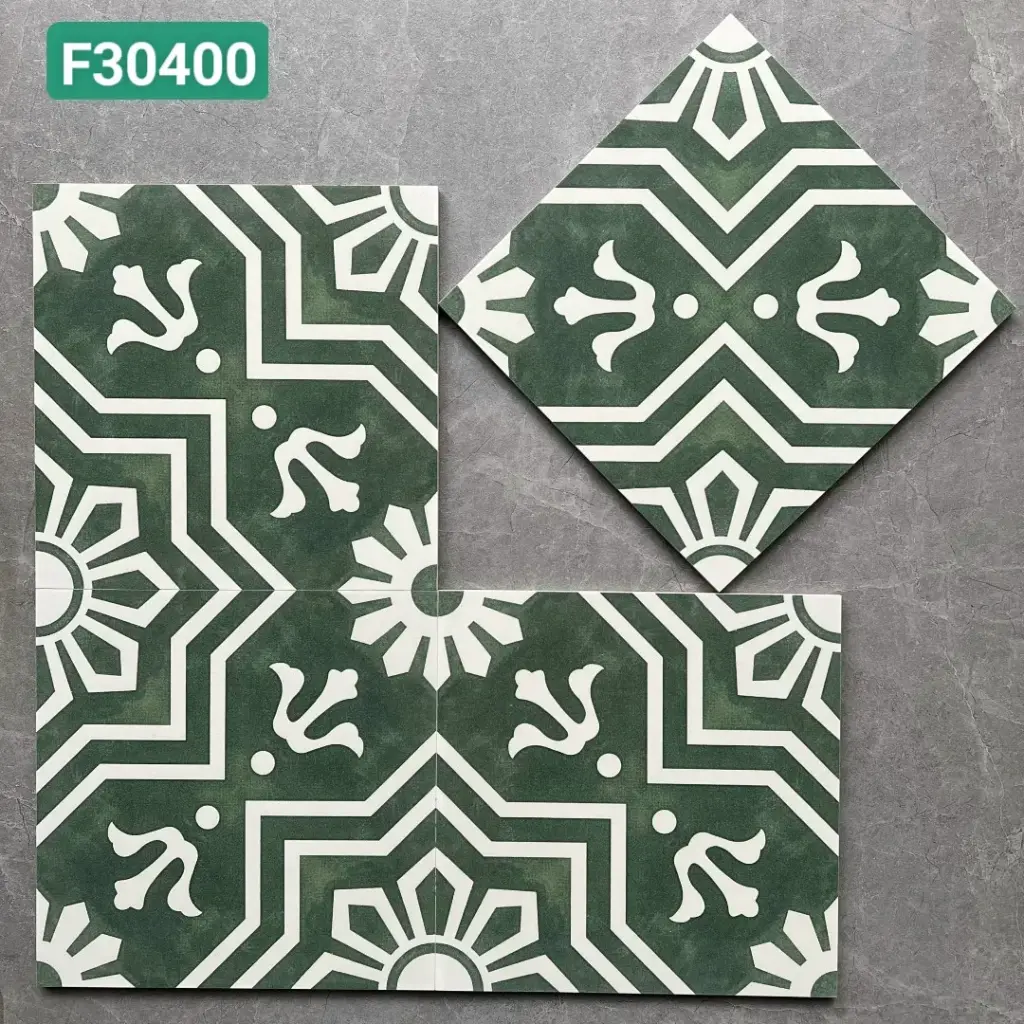 Gạch bông TQ, KT 300x300 mm, Xương Porcelain mặt mờ mã F30400
