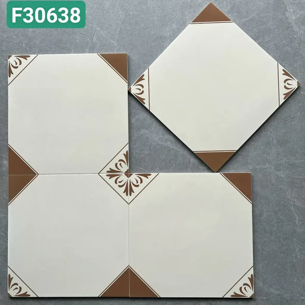 Gạch bông TQ, KT 300x300 mm, Xương Porcelain mặt mờ mã F30638 (1h/1m/11v)