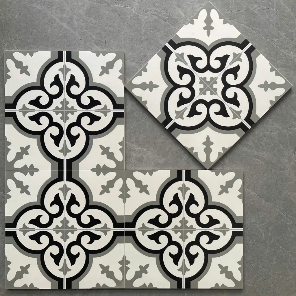 Gạch bông TQ, KT 300x300 mm, Xương Porcelain mặt mờ mã FG30151