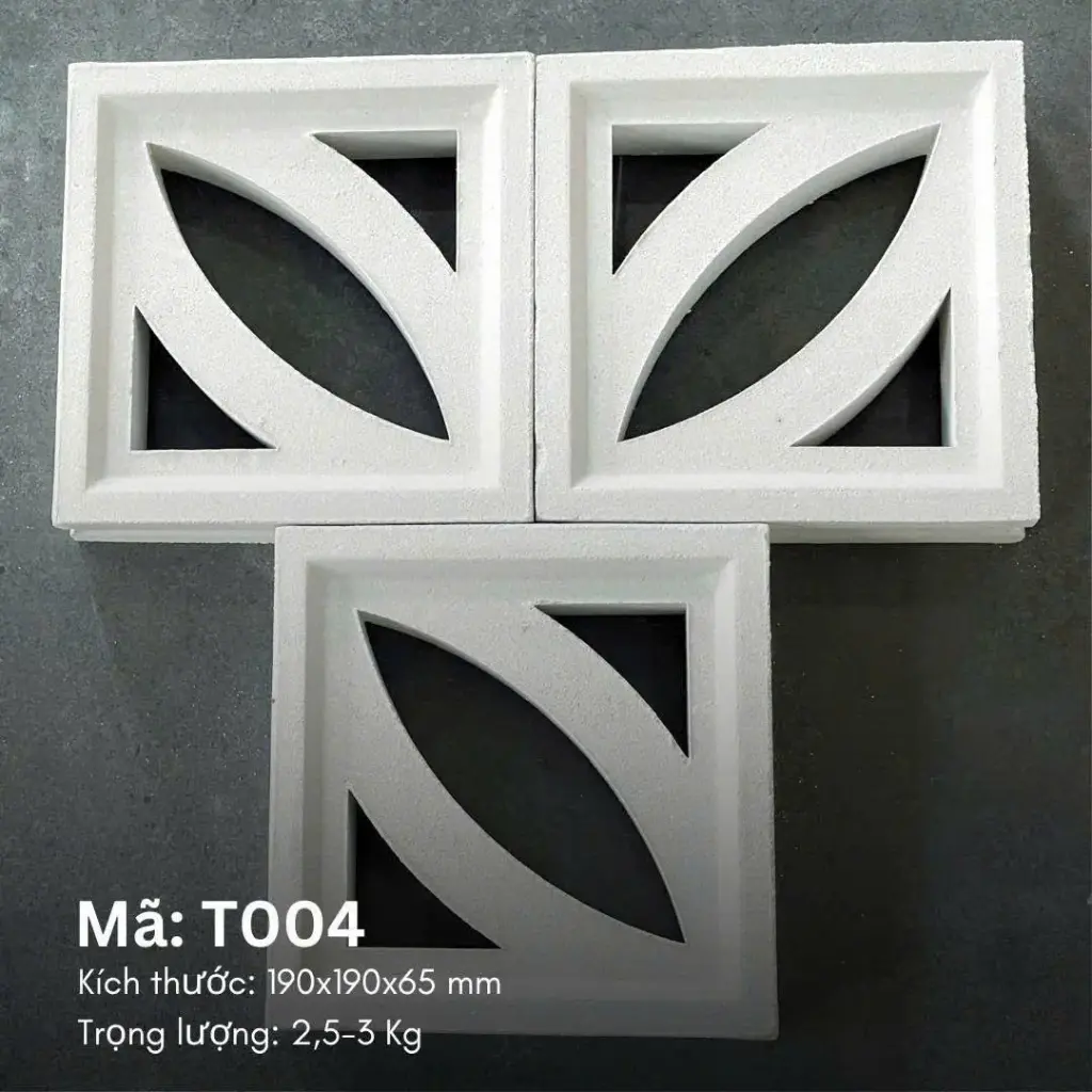 Gạch bông gió Trắng T004 kt 200x200mm
