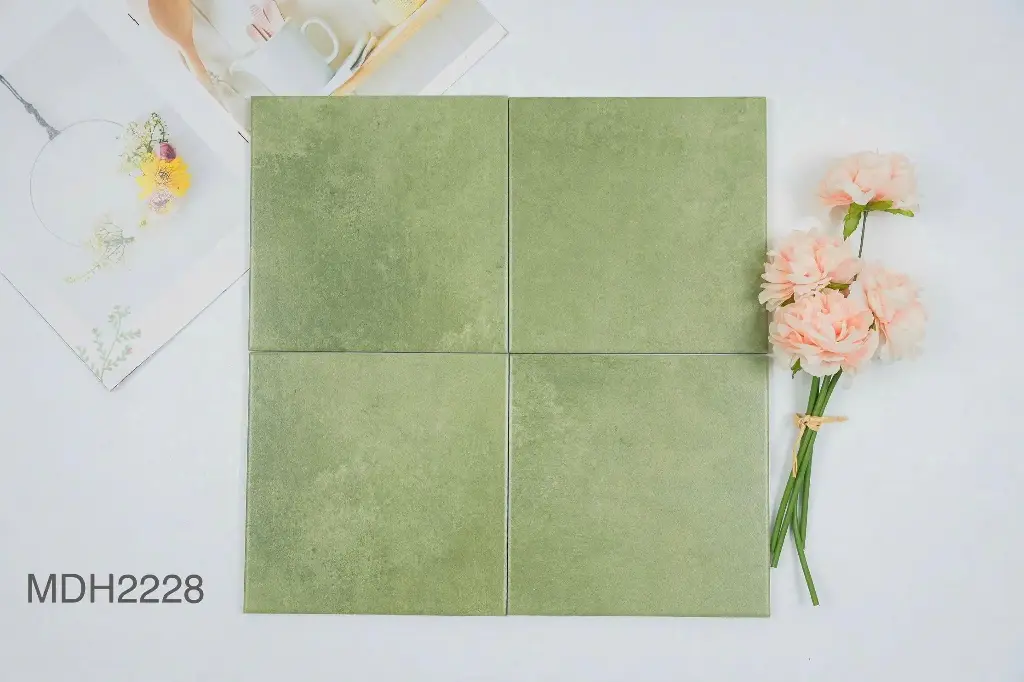 Gạch bông xanh MDH 2228 KT 200x200 mm