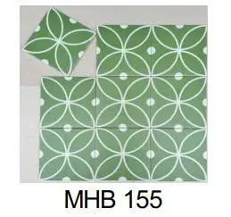 Gạch bông đồng tiền xanh KT 200x200mm mã MHB155