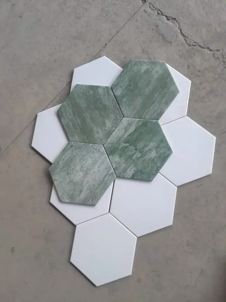 [DSC-FL255] Gạch lục giác KT 200x230x115 mm màu xanh FL255