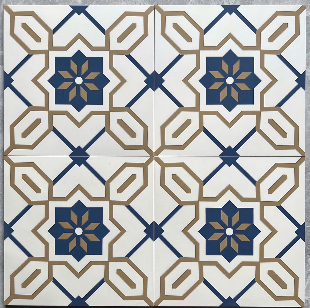 Gạch bông TQ, KT 200x200 mm, Xương Porcelain mặt mờ mã DS2918