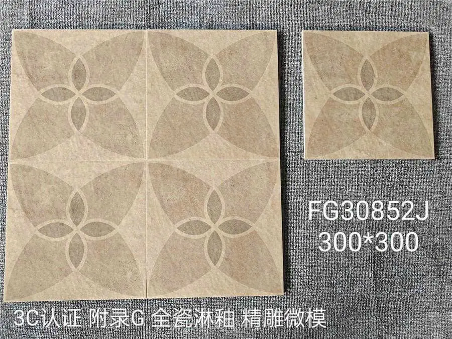 Gạch bông TQ, KT 300x300 mm, Xương Porcelain mã FG30852J (1h/1h/11v)