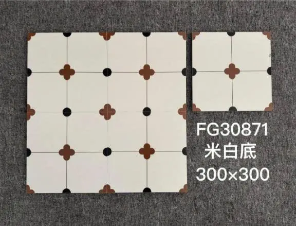 Gạch bông TQ, KT 300x300 mm, Xương Porcelain mã FG30871 (1h/1h/11v)