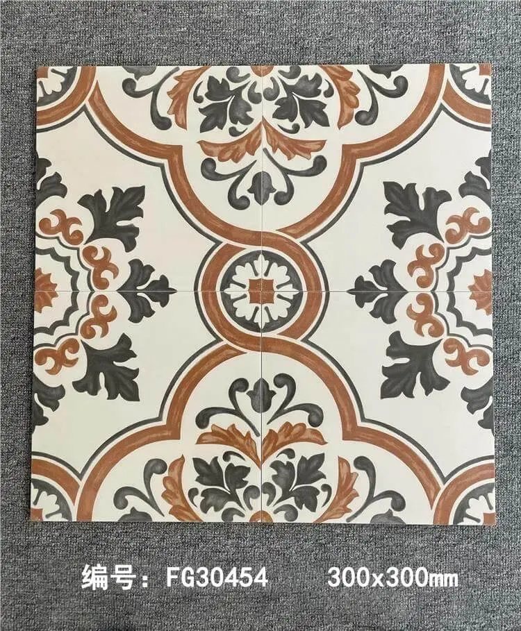 [DSC-FG30454] Gạch bông TQ, KT 300x300 mm, Xương Porcelain mã FG30454 (1h/1h/11v)