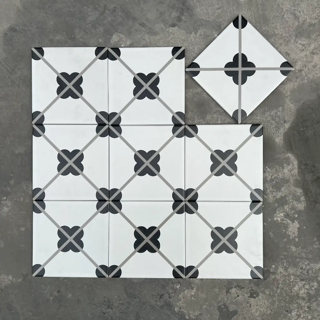 Gạch bông TQ, KT 200x200 mm, Xương Porcelain mặt mờ mã ND210 (MDH2219) (bản sao)