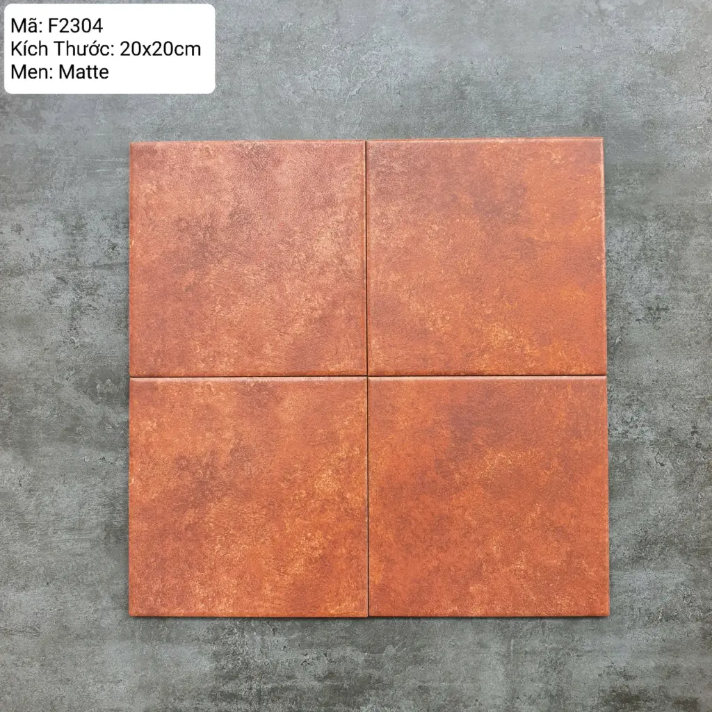 Gạch bông TQ, KT 200x200 mm, Xương Porcelain mặt mờ mã FG2304