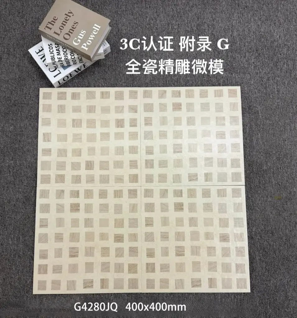 [G4280JQ] Gạch bông TQ, KT 400x400 mm, Xương Porcelain mặt mờ mã G4280JQ