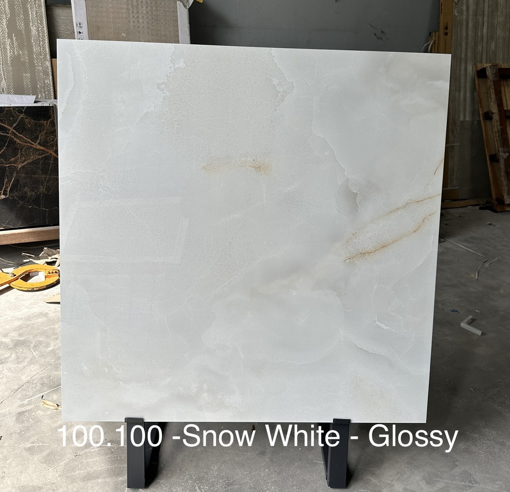 Gạch Ấn Độ 1200x1200mm Snow White - Glossy