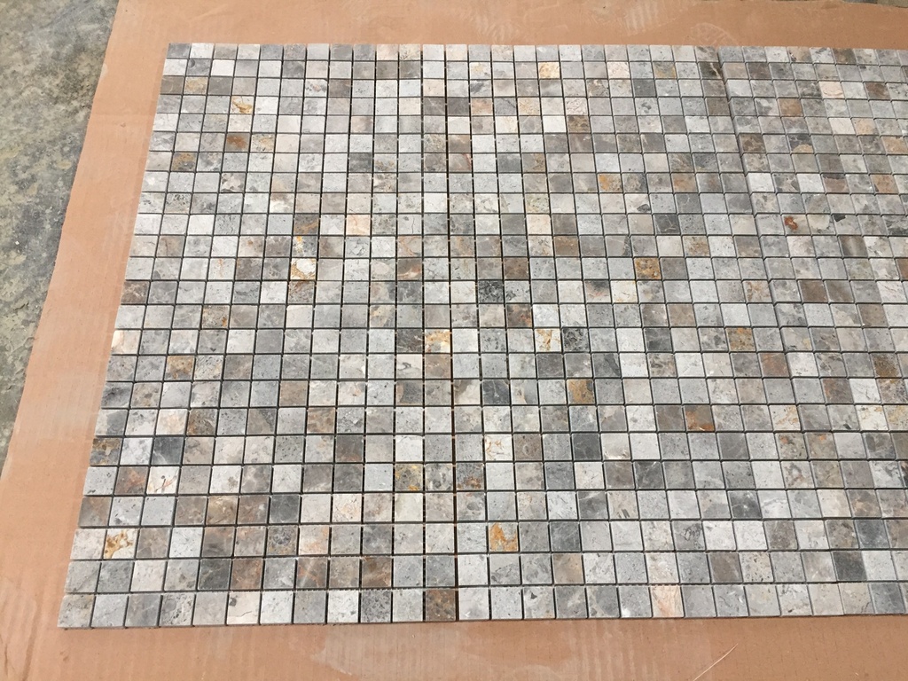 Đá Mosaic màu vàng dăm kết chip 23x23mm mã M14A