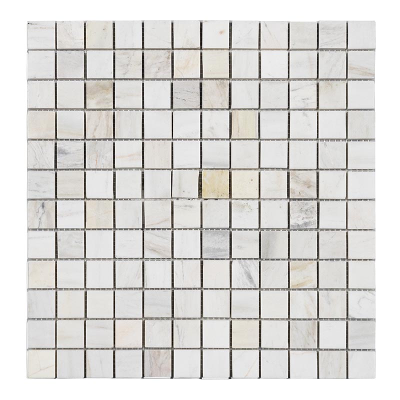 Đá mosaic đá vân gỗ chíp vuông bóng 25x25mm 25PV001.2