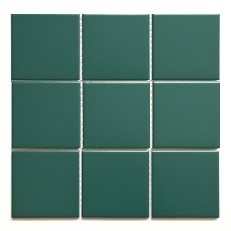 Gạch mosaic 97x97mm xanh lá đậm mờ S911