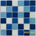 Gạch mosaic gốm men rạn 2 lớp 48x48mm phồi màu MHG 953