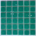 Gạch Mosaic gốm men rạn xanh ngọc đơn chip KT 48x48mm mã IID55435