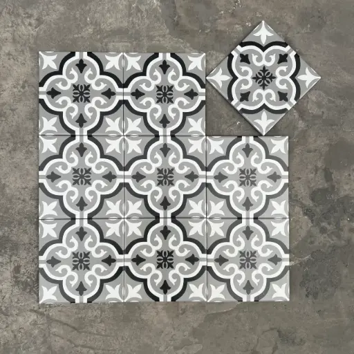 Gạch bông TQ, KT 200x200 mm, Xương Porcelain mặt mờ mã 20136 (GB20136)