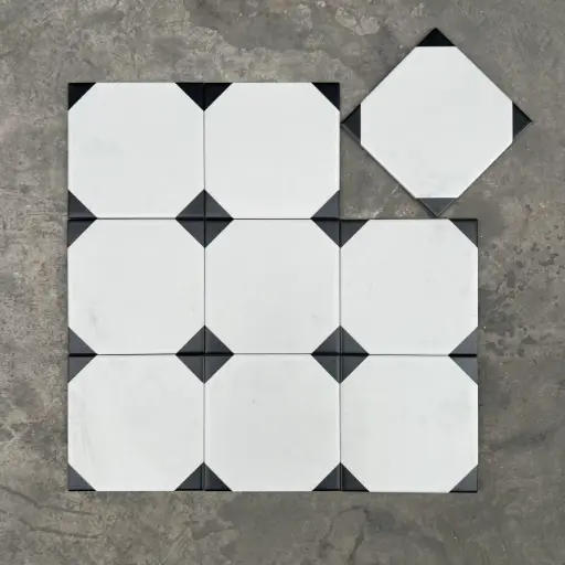 Gạch bông TQ, KT 200x200 mm, Xương Porcelain mặt mờ mã F2118/MHB112