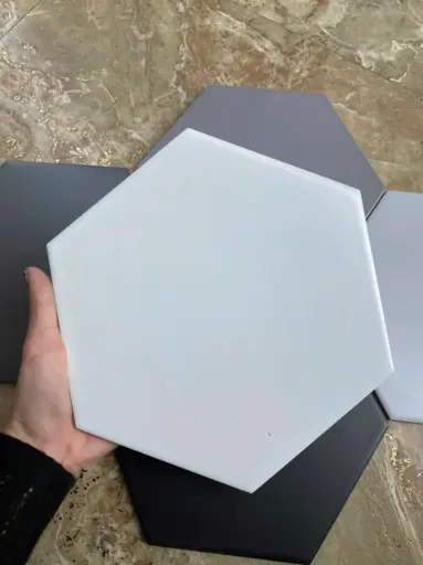 Gạch Lục Giác 230x200x115 Men Mờ Màu Trắng