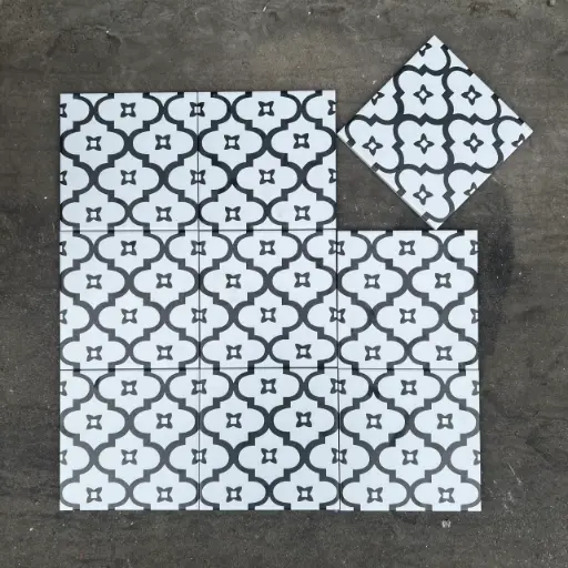 Gạch bông TQ, KT 200x200 mm, Xương Porcelain mặt mờ mã DS2904,1h/1m/25v