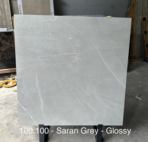 [Saran Grey - Glossy] Gạch Ấn Độ 1000x1000mm Saran Grey - Glossyx