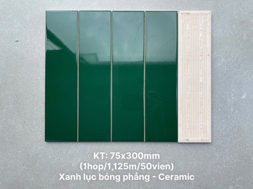 [PSTA75312] Gạch thẻ xanh đậm bóng phẳng 75x300  mã PSTA75312