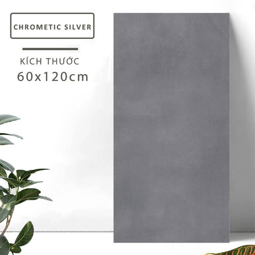 Gạch cao cấp Ấn Độ men matt KT 600x1200mm Chrometic Silver