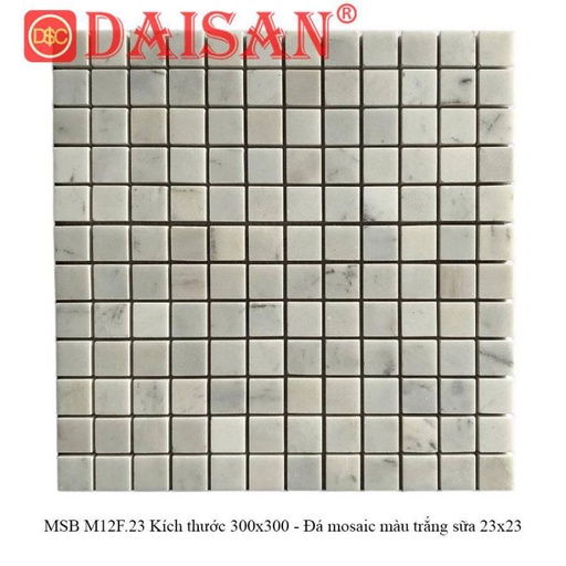 [LUX-23PV001] Mosaic đá trắng sữa chip 23x23 LUX-23PV001