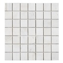 Đá mosaic trắng sữa chip vuông bóng 42x42mm 42PV001