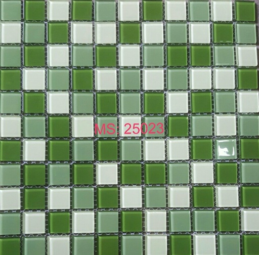 [25023] Gạch Mosaic thủy tinh viên 25x25mm mã 25023