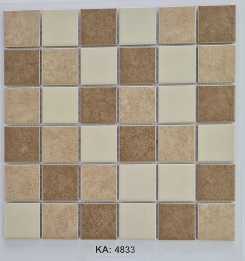 [KA - 4833] Gạch Mosaic gốm viên 48x48mm mã KA - 4833