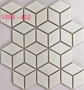 Gạch Mosaic lục giác đen mờ VBM - 401